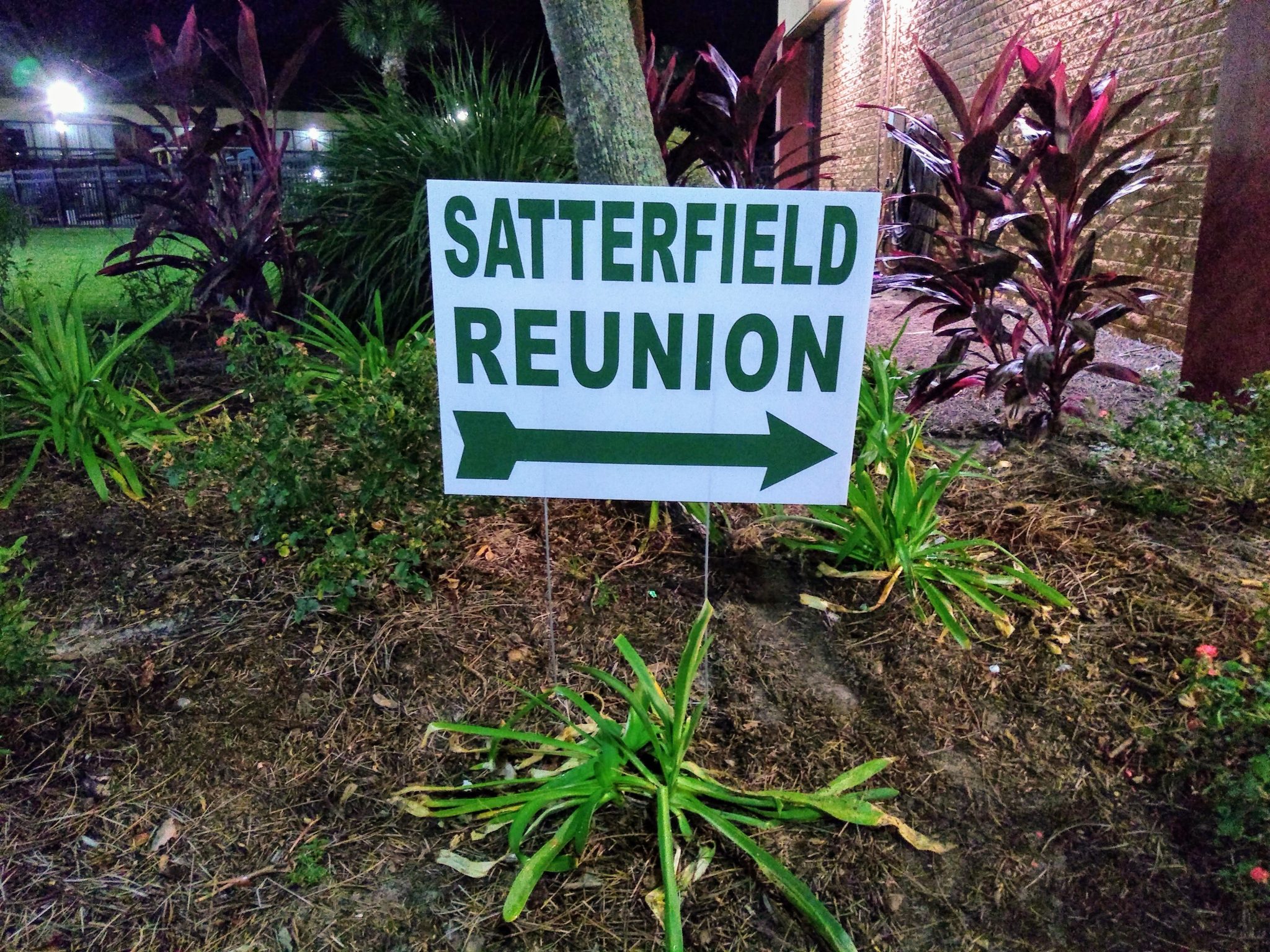 2018 Satterfield Reunion Sign